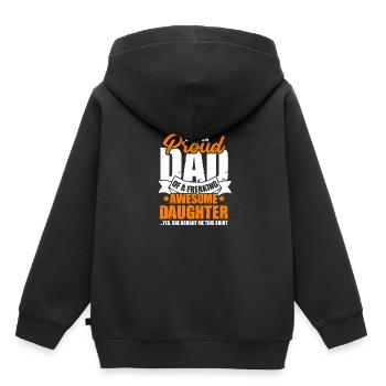 father daughter - Kids Premium Organic Hoodie - black - Back - AI Model Kid Male (0cm)