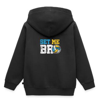 volleyball - Kids Premium Organic Hoodie - black - Back - AI Model Kid Male (0cm)