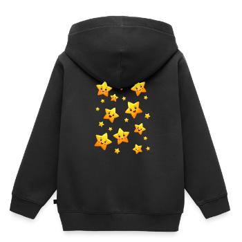 Costume d’étoile Pyjama Ciel étoilé Carnaval - Sweat Premium à capuche enfant bio - noir - Dos - AI Model Kid Male (0cm)