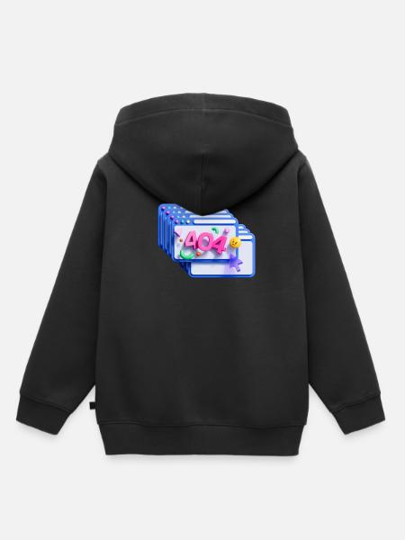 404 - Kinder Premium Organic Hoodie - Schwarz