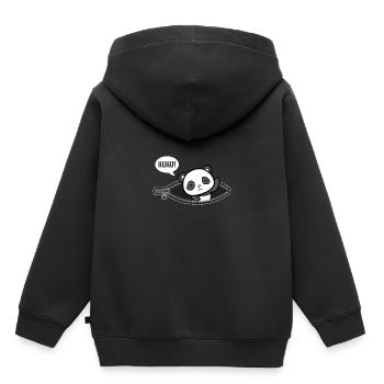 Huhu Ich bin da Baby Panda Geburt Geschenk - Kinder Premium Organic Hoodie - Schwarz - Hinten - AI Model Kid Male (0cm)