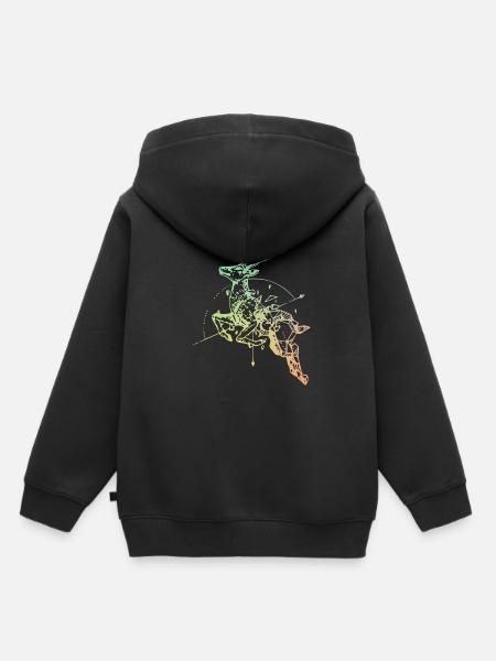 Hirsch mit Kompass - Kinder Premium Organic Hoodie - Schwarz