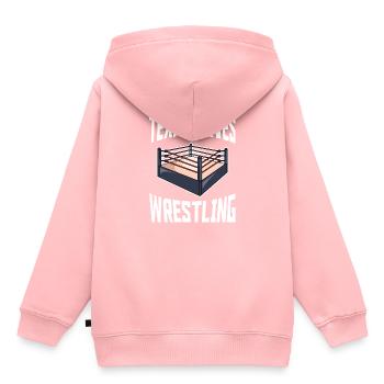 Conception de lutte au Texas pour les fiers fans du Texas - Sweat Premium à capuche enfant bio - rose - Dos - AI Model Kid Female (0cm)