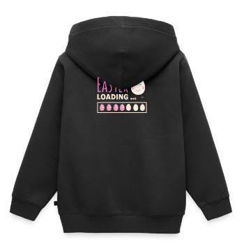 Easter loading - Ostern lädt lustiges Ostermotiv - Kinder Premium Organic Hoodie - Schwarz - Hinten - AI Model Kid Male (0cm)
