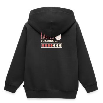 Easter loading - Ostern lädt lustiges Osterei - Kinder Premium Organic Hoodie - Schwarz - Hinten - AI Model Kid Male (0cm)