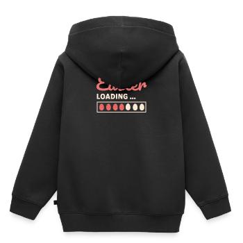 Easter loading - Ostern lädt in pink. Frohe - Kinder Premium Organic Hoodie - Schwarz - Hinten - AI Model Kid Male (0cm)