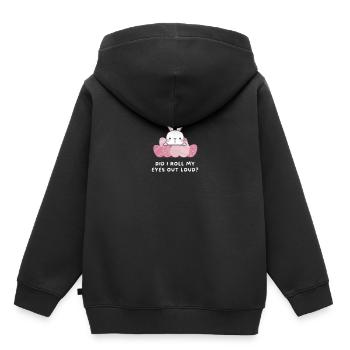I'm sorry did I roll my eyes out loud funny - Kinder Premium Organic Hoodie - Schwarz - Hinten - AI Model Kid Male (0cm)