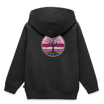 Meditation Yoga Chakra Pilates Tree of Life - Kids Premium Organic Hoodie - black - Back - AI Model Kid Male (0cm)
