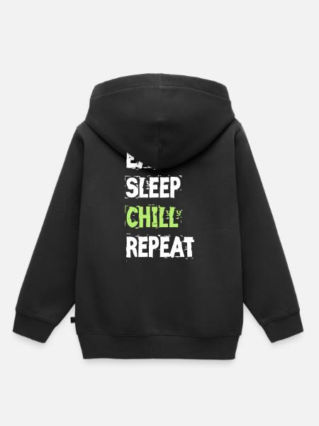 Chillen - Kinder Premium Organic Hoodie - Schwarz