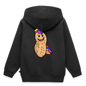 Peanut Unicorn Mythical Creature Mythical Animal Nut Fantasy - Kids Premium Organic Hoodie - black - Back - AI Model Kid Male (0cm)