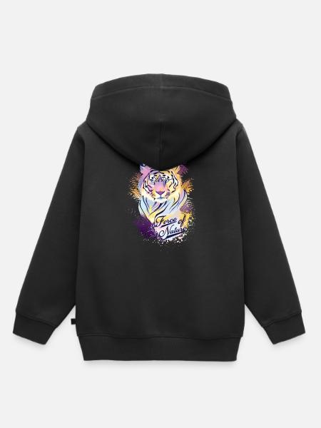 TIGER FORCE OF NATURE Tee Shirts - Premium børne hættetrøje økologisk - sort