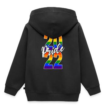 Gay Pride 2022 LGBTIQ Queer Demonstration - Kinder Premium Organic Hoodie - Schwarz - Hinten - AI Model Kid Male (0cm)