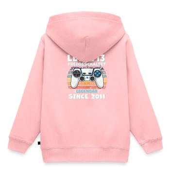 13 Geburtstag - Kinder Premium Organic Hoodie - Rosa - Hinten - AI Model Kid Female (0cm)