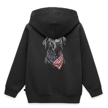 Deutsche Dogge - Kinder Premium Organic Hoodie - Schwarz - Hinten - AI Model Kid Male (0cm)