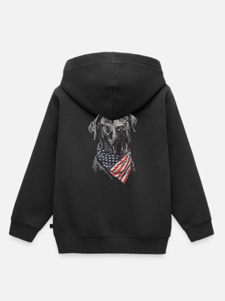 Deutsche Dogge - Kinder Premium Organic Hoodie - Schwarz