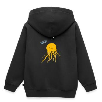 Unterwasser Comicfigur Medusa - Kinder Premium Organic Hoodie - Schwarz - Hinten - AI Model Kid Male (0cm)