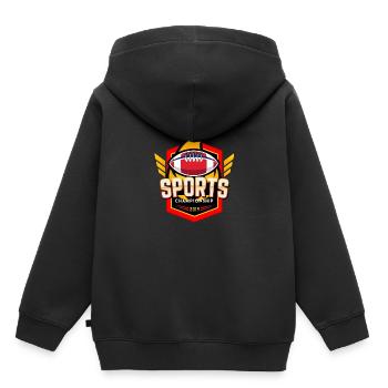 championnat sportif de football - Sweat Premium à capuche enfant bio - noir - Dos - AI Model Kid Male (0cm)