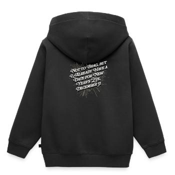 Date for New Year's Eve Dating -Single -Flirting Unverh - Kids Premium Organic Hoodie - black - Back - AI Model Kid Male (0cm)