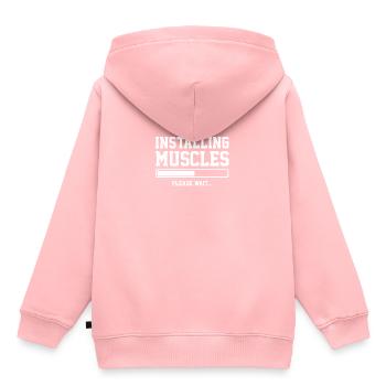 Spieren installeren - Kinder Premium hoodie biologisch - roze - Achter - AI Model Kid Female (0cm)