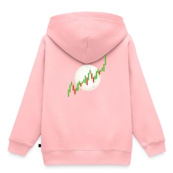 Blockchain Crypto Trading Currency Exchange - Kids Premium Organic Hoodie - rose - Back - AI Model Kid Female (0cm)