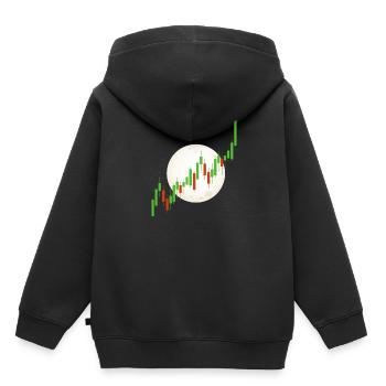 Blockchain Crypto Trading Échange de devises - Sweat Premium à capuche enfant bio - noir - Dos - AI Model Kid Male (0cm)