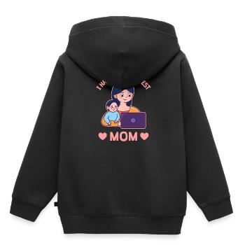 Muttertag Stolzes Design - Kinder Premium Organic Hoodie - Schwarz - Hinten - AI Model Kid Male (0cm)