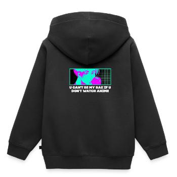 Je ne peux pas être mon bae quand anime manga nic - Sweat Premium à capuche enfant bio - noir - Dos - AI Model Kid Male (0cm)