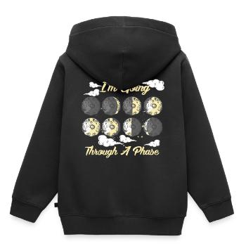 Je traverse une phase - Galaxie d'astronomie - Sweat Premium à capuche enfant bio - noir - Dos - AI Model Kid Male (0cm)