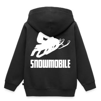 Motoneige Motoneige Motoneige - Sweat Premium à capuche enfant bio - noir - Dos - AI Model Kid Male (0cm)