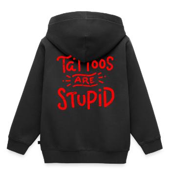 Tattoo Hater - Kinder Premium Organic Hoodie - Schwarz - Hinten - AI Model Kid Male (0cm)