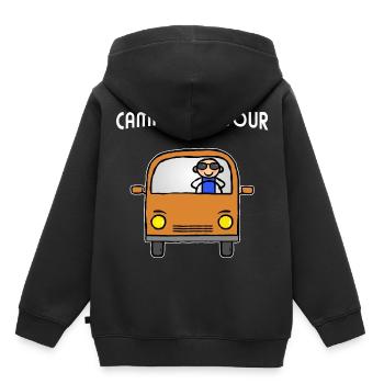 Motorhome Holiday - Camper on Tour - Kids Premium Organic Hoodie - black - Back - AI Model Kid Male (0cm)