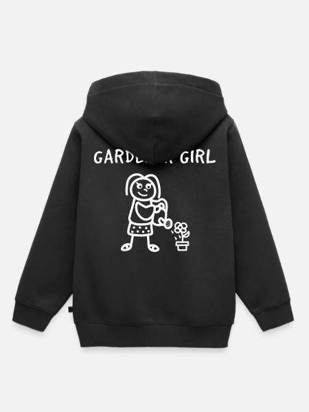 Gärtner Blume Blumenbeet - Kinder Premium Organic Hoodie - Schwarz