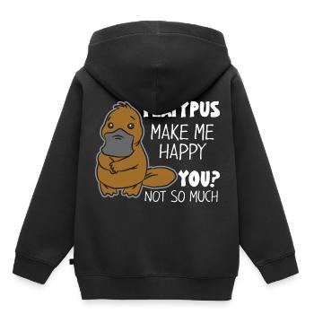 ornithorynque - Sweat Premium à capuche enfant bio - noir - Dos - AI Model Kid Male (0cm)