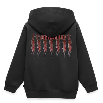 Francfort T-shirt - Sweat Premium à capuche enfant bio - noir - Dos - AI Model Kid Male (0cm)