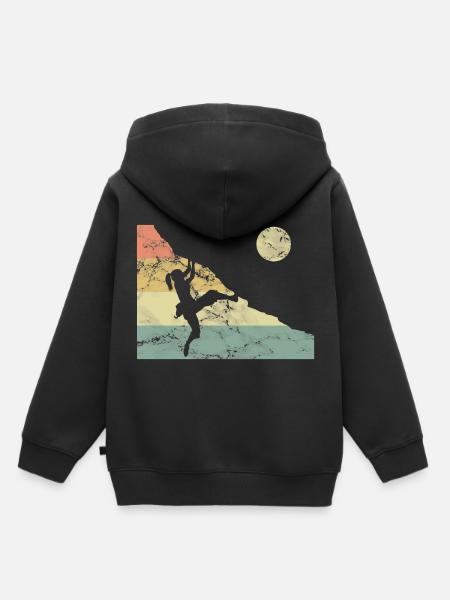 Mama Felsklettern Bergsteigen - Kinder Premium Organic Hoodie - Schwarz