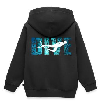 DIVE - Outdoor Riff Taucher - Kinder Premium Organic Hoodie - Schwarz - Hinten - AI Model Kid Male (0cm)