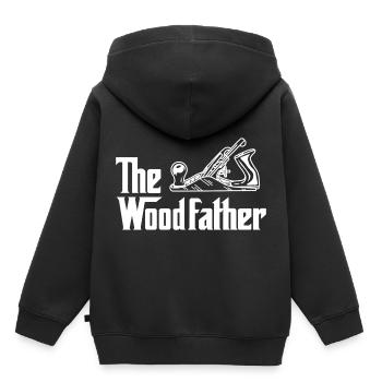 Schreiner Tischler Zimmermann - Kinder Premium Organic Hoodie - Schwarz - Hinten - AI Model Kid Male (0cm)
