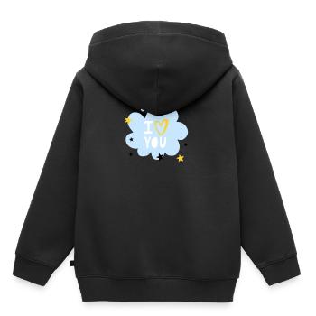 Ich Liebe dich - Kinder Premium Organic Hoodie - Schwarz - Hinten - AI Model Kid Male (0cm)