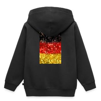 05 Deutschland Flagge Fahne Glitzer Poster Shirt - Kinder Premium Organic Hoodie - Schwarz - Hinten - AI Model Kid Male (0cm)