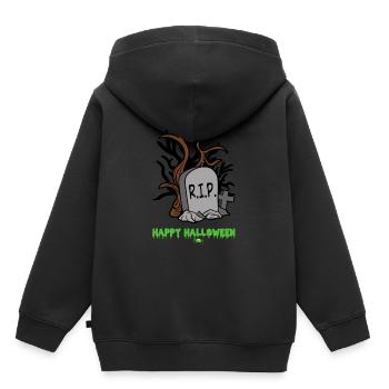 Croix monstre - Sweat Premium à capuche enfant bio - noir - Dos - AI Model Kid Male (0cm)