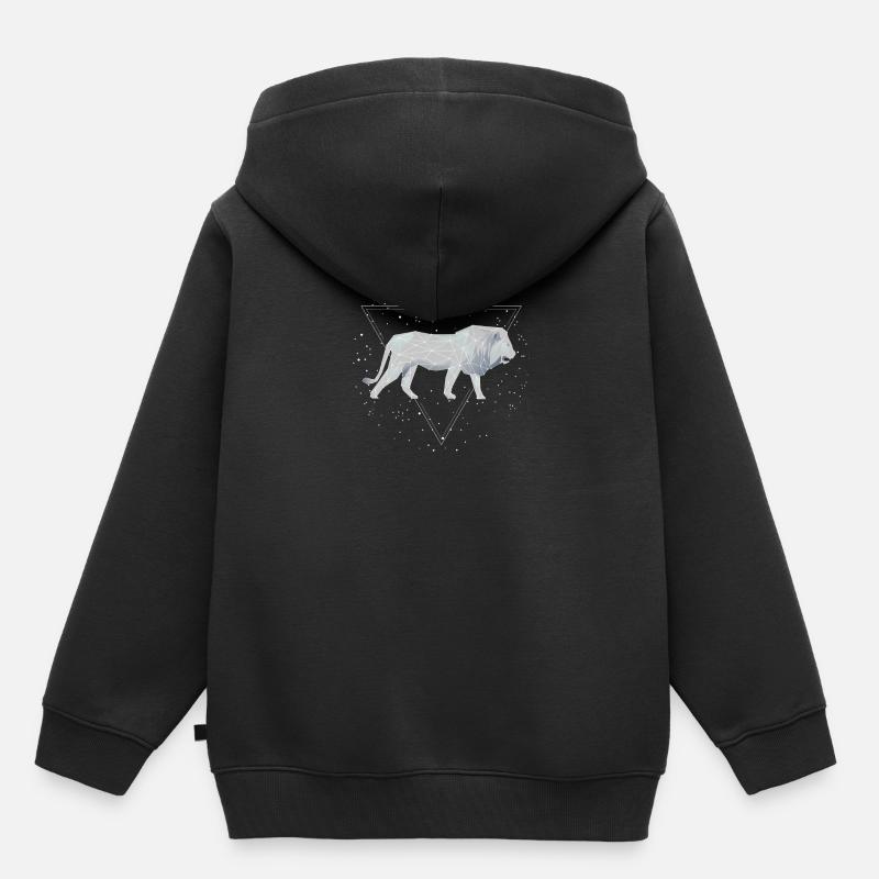 Zodiac Leo - Sweat Premium à capuche enfant bio - noir