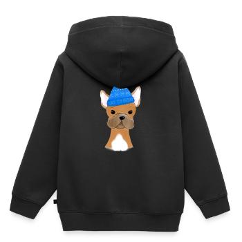 French Bulldog French Bulldog Frenchie - Kids Premium Organic Hoodie - black - Back - AI Model Kid Male (0cm)