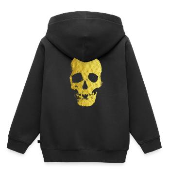 Schädel - Kinder Premium Organic Hoodie - Schwarz - Hinten - AI Model Kid Male (0cm)
