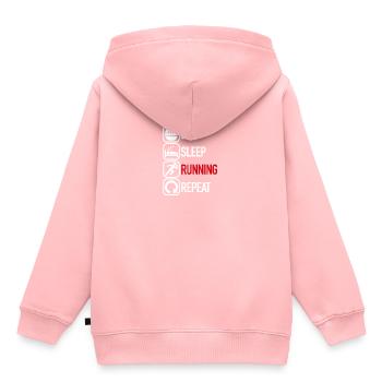 Coureur hobby coureur endurance - Sweat Premium à capuche enfant bio - rose - Dos - AI Model Kid Female (0cm)