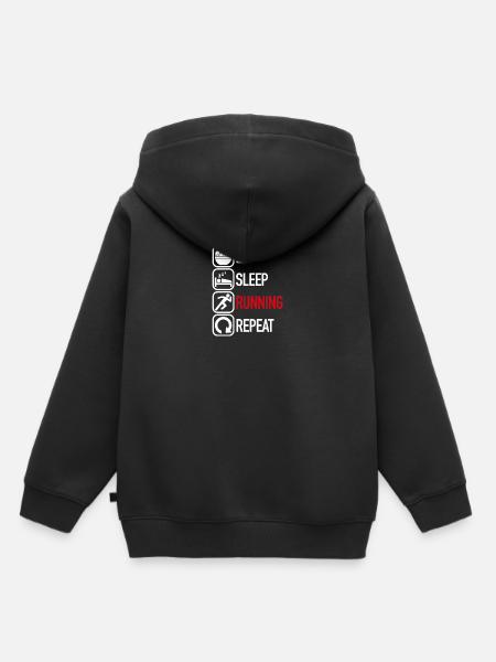 Coureur hobby coureur endurance - Sweat Premium à capuche enfant bio - noir