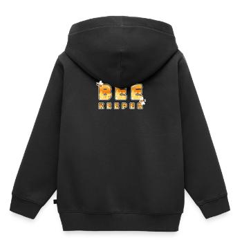 Apiculteur en nid d'abeille - Sweat Premium à capuche enfant bio - noir - Dos - AI Model Kid Male (0cm)