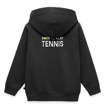 Tennis Tennisschläger Tennisplatz - Kinder Premium Organic Hoodie - Schwarz - Hinten - AI Model Kid Male (0cm)