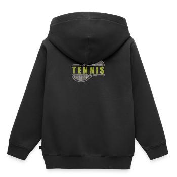 Raquettes de tennis - Sweat Premium à capuche enfant bio - noir - Dos - AI Model Kid Male (0cm)