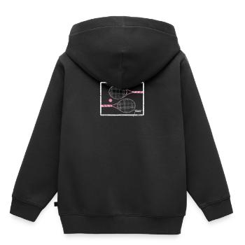 Tennis - Kinder Premium Organic Hoodie - Schwarz - Hinten - AI Model Kid Male (0cm)