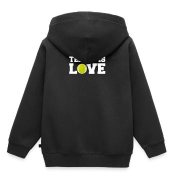 Raquettes de tennis - Sweat Premium à capuche enfant bio - noir - Dos - AI Model Kid Male (0cm)